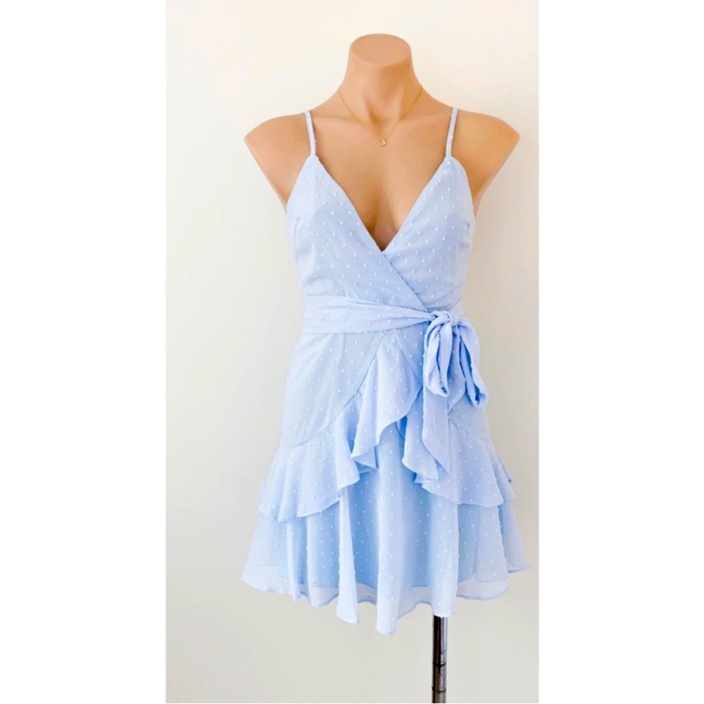 Light Blue Vanessa Wrap Dress
